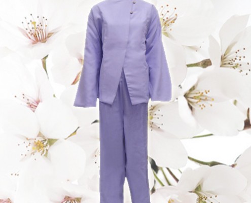 品方生命禮儀-禮儀用品-壽衣百科-現代服飾-女套裝褲裝-W25紫